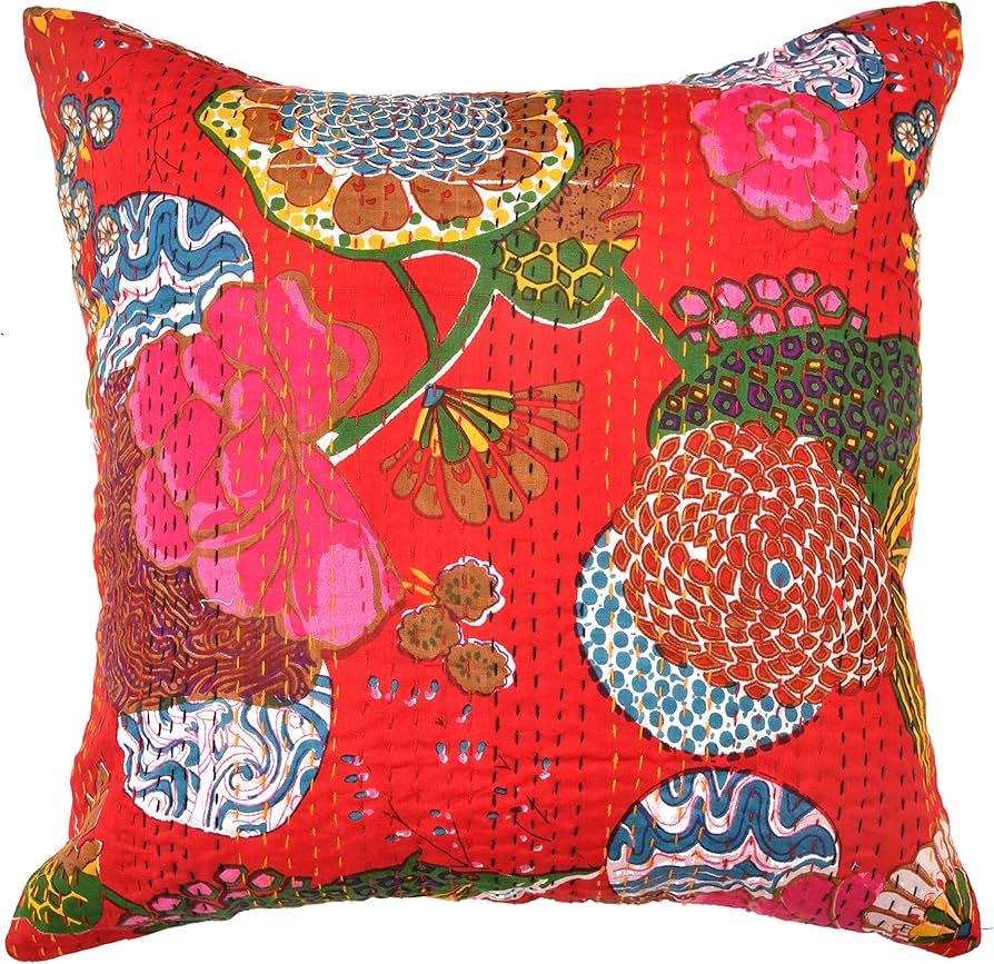 the pillows✖️Indianのスカジャン Amazon.com: INDACORIFY Set of 5 Pcs Indian Suzani Pillows